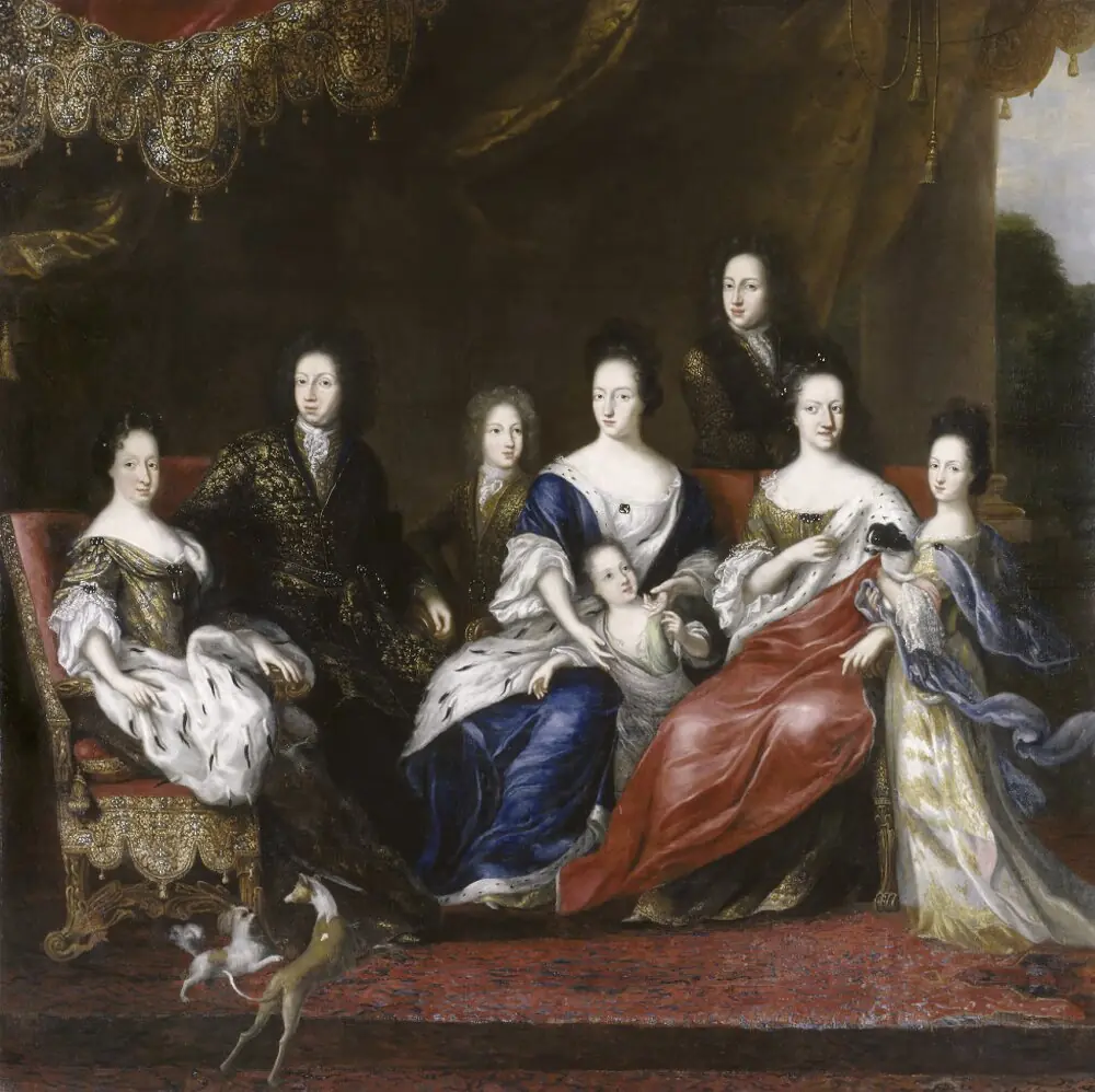 Karl XI konung av Sverige med familj