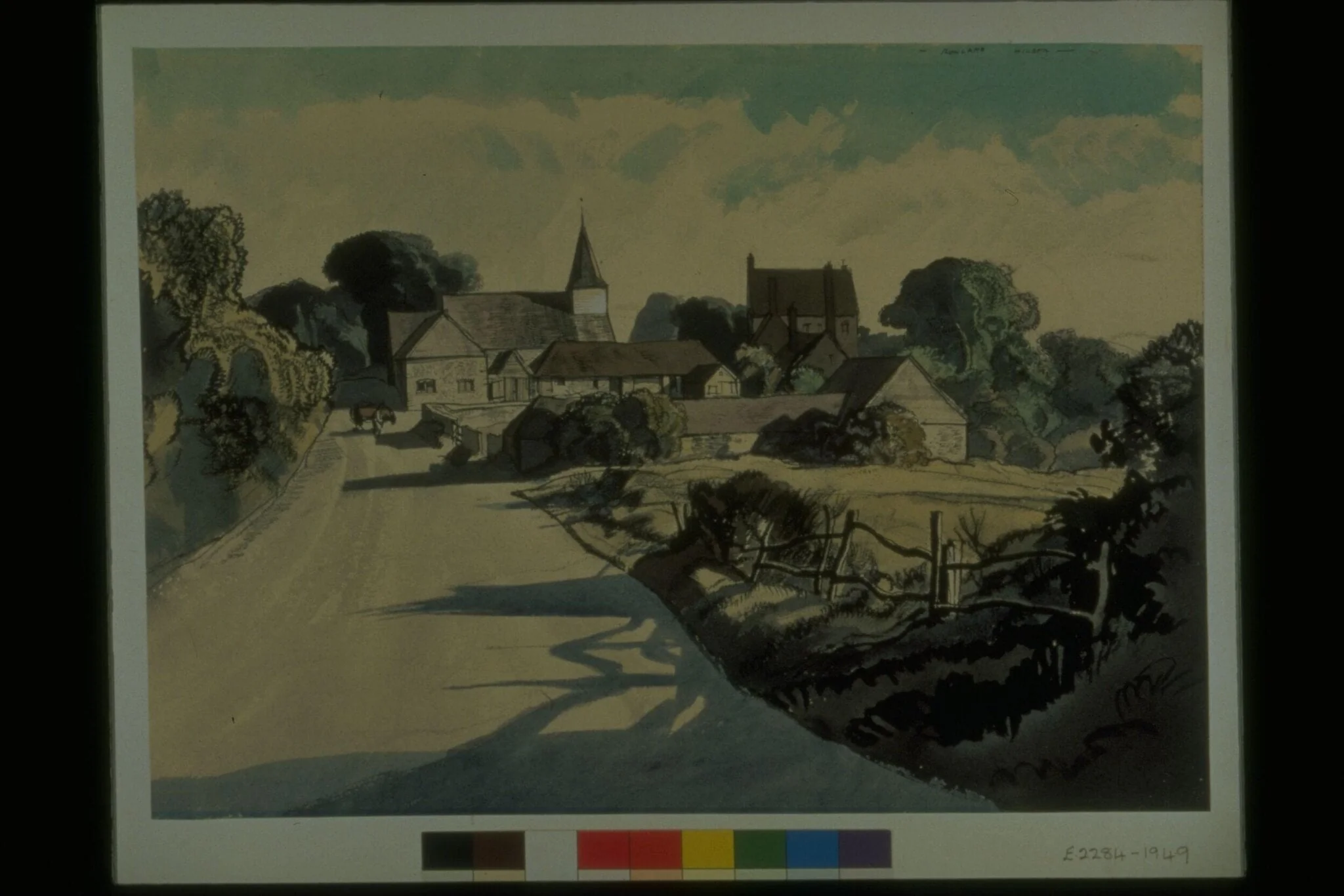 Litlington in the Cuckmere Valley, Sussex, by Rowland Hilder, watercolor, 1940