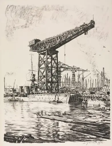The Great War:  Britain's Efforts and Ideals; Building Ships:  A Fitting Out Basin