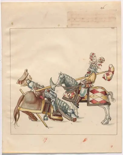 Mock Joust of War with Flying Shields and Without Bevors