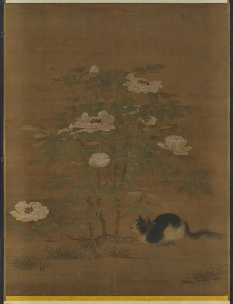 宋人富貴花狸　軸