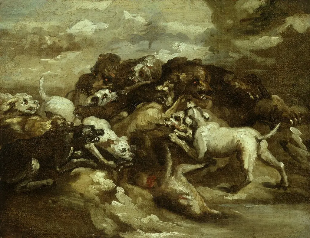 Dogs Fighting Bears