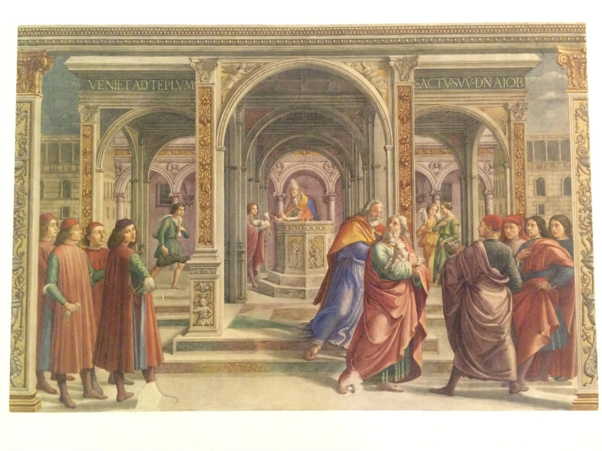 Copy after The Expulsion of Joachim from the Temple, Domenico Ghirlandaio in the Tornabuoni Chapel, Santa Maria Novella (Florence), by Domenico Ghirlandaio, watercolor, 1860