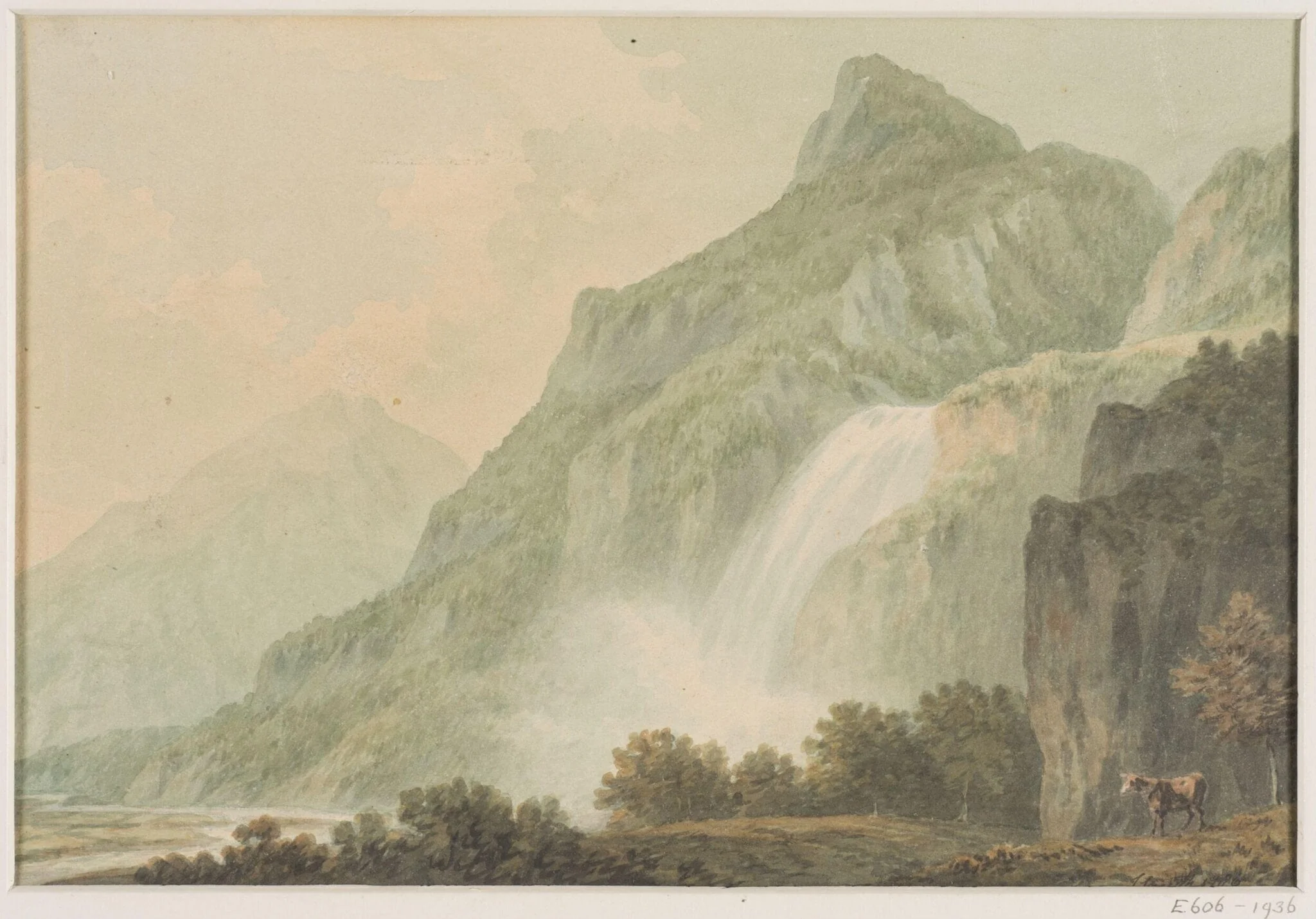 Landscape with waterfall