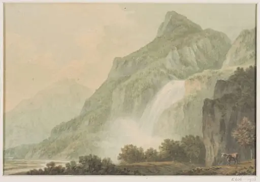 Landscape with waterfall