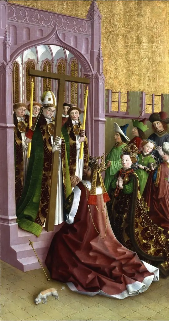 Darmstadt Altarpiece: Constantine and His Mother Helena Venerating the True Cross