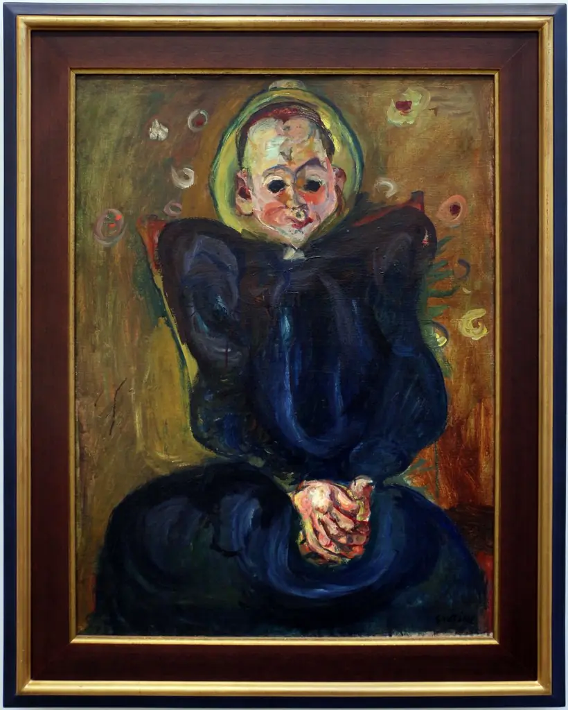 Femme à la robe bleue