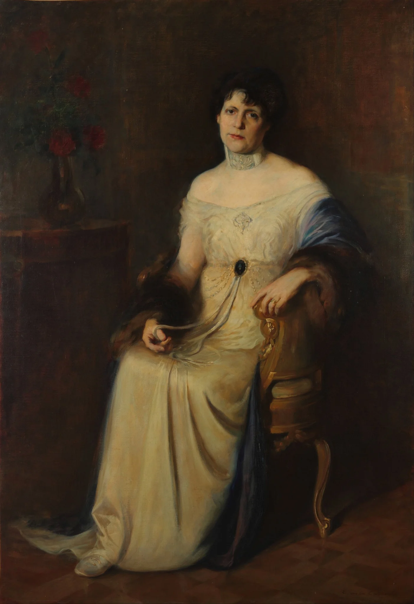 Retrato de la esposa del autor, by Ernesto de la Cárcova, oil, 1914