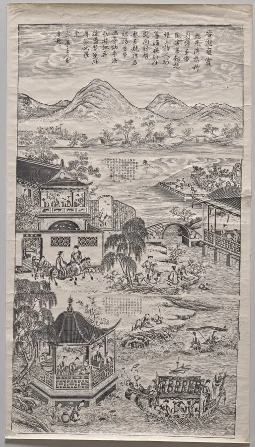 Touring in Spring, Enjoying Summer, by Unknown, 1766