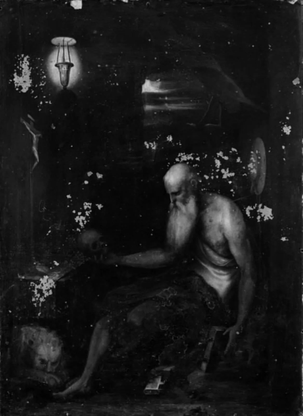 Saint Jerome and the Lion, by Unknown, 1750