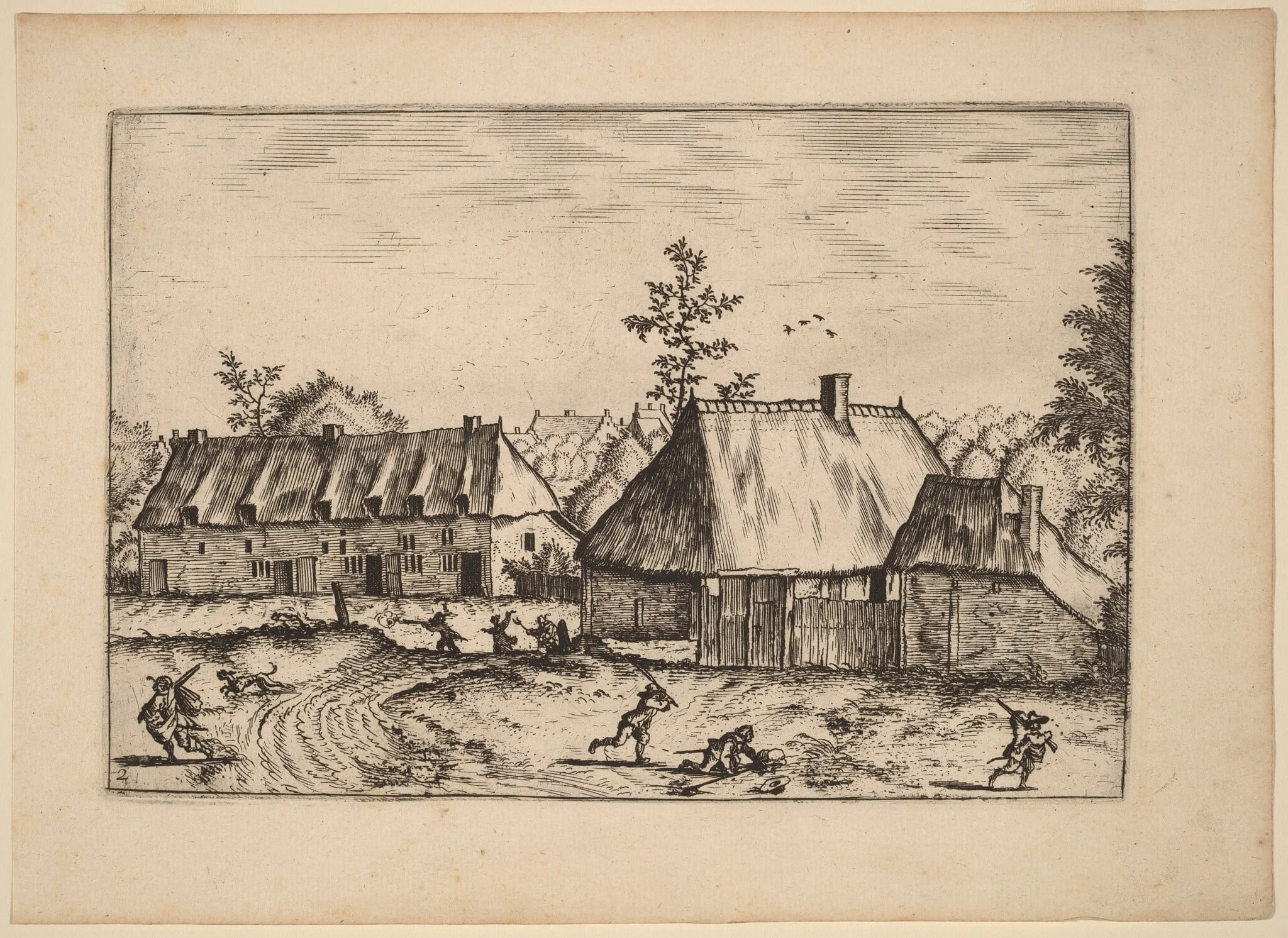 Farm and Row of Houses