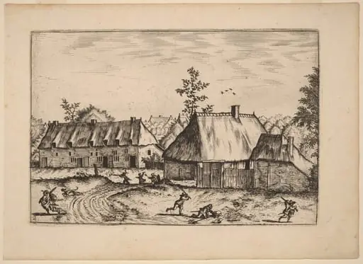 Farm and Row of Houses