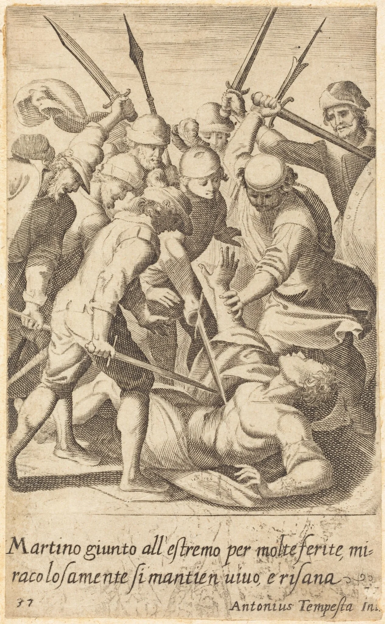 Martino, by Jacques Callot, ink, 1619