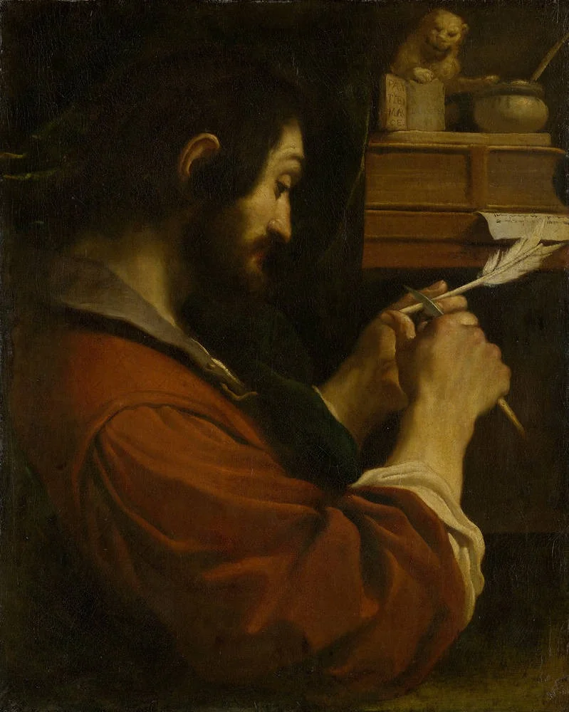 Mark the Evangelist, by Guercino, oil, 1615