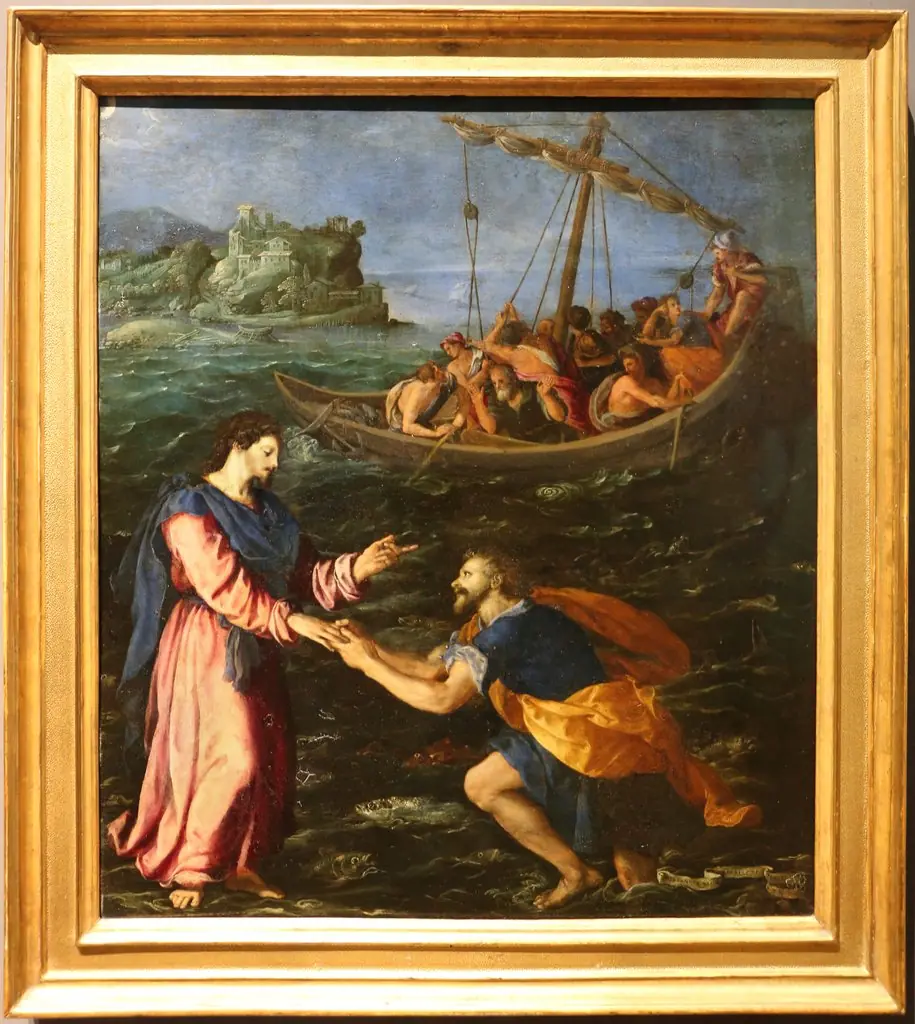 chiamata di san pietro che cammina sulle acque