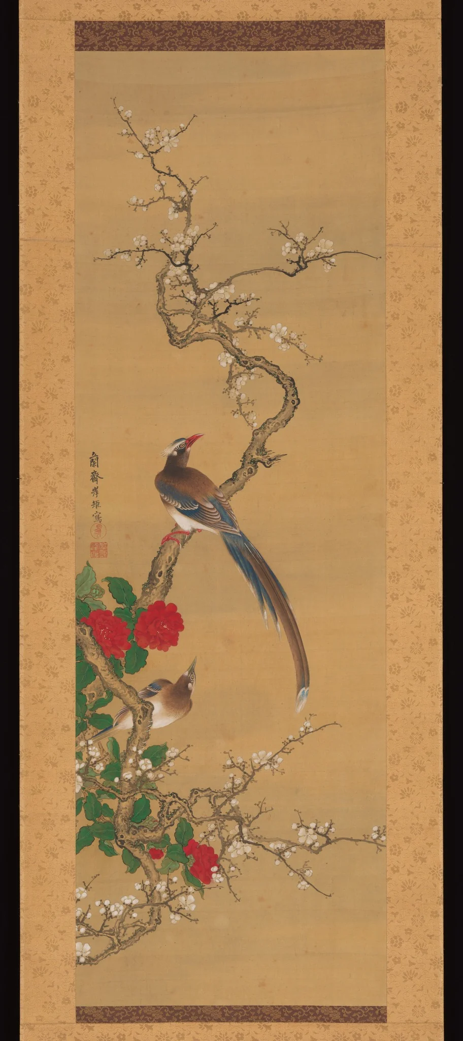 Birds on a PlumTree, by Kishi Ganku, unspecified, 1775