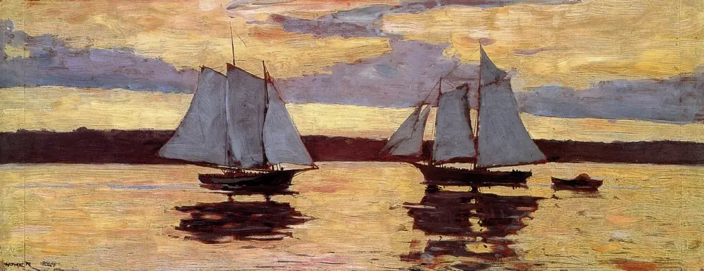 Gloucester Mackerel Fleet at Sunset