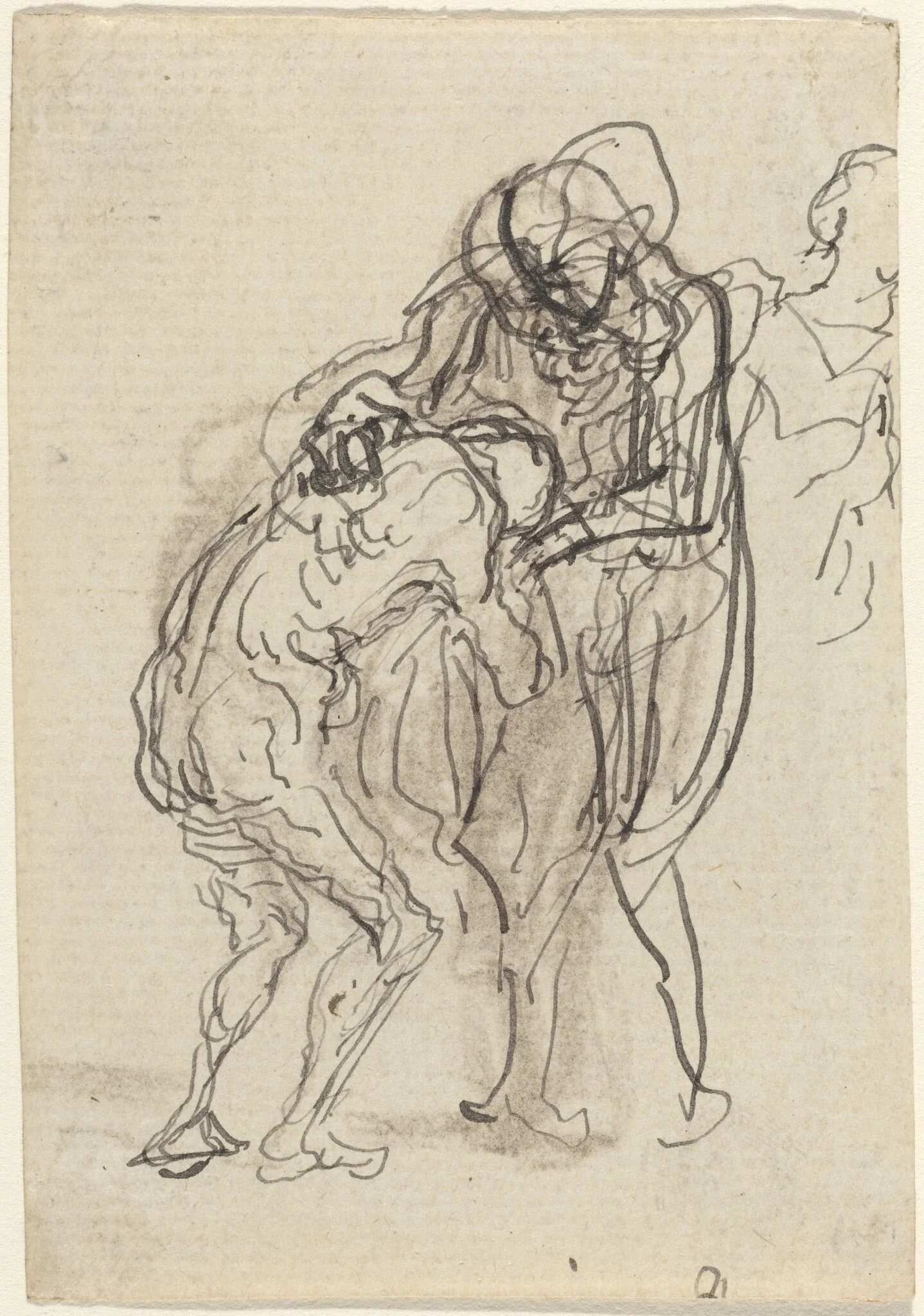The Prodigal Son, by Honoré Daumier, ink, 1844