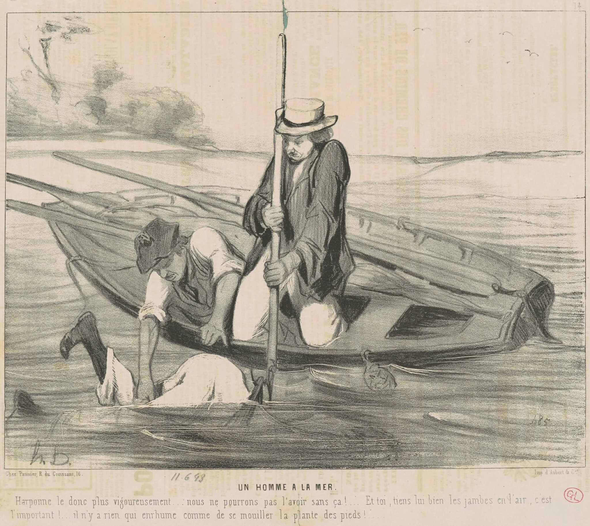 Un homme a la mer