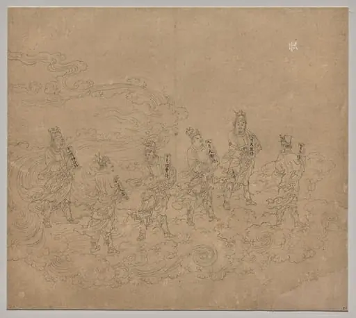 Album of Daoist and Buddhist Themes: Procession of Daoist Deities: Leaf 24