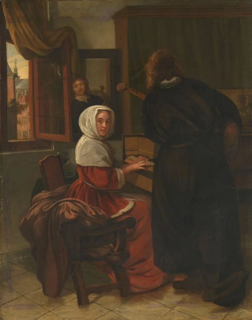 Couple making music
