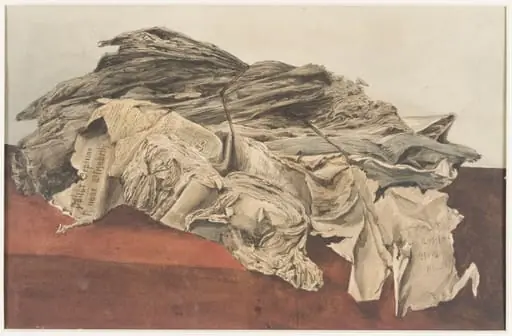 Drawing of a parcel of records in the Old Record Office