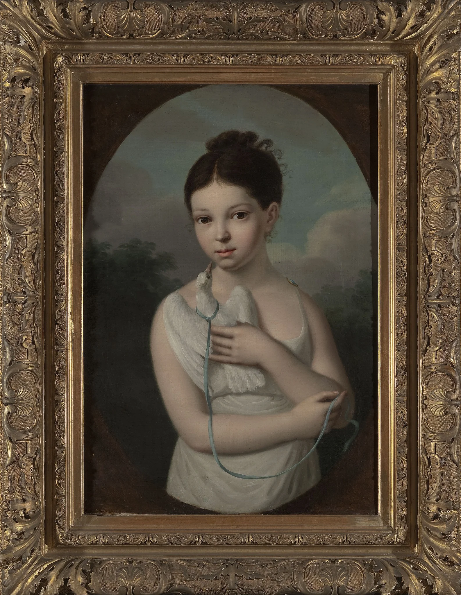 Portrait of Józia Walicka (1808–1880) with a dove