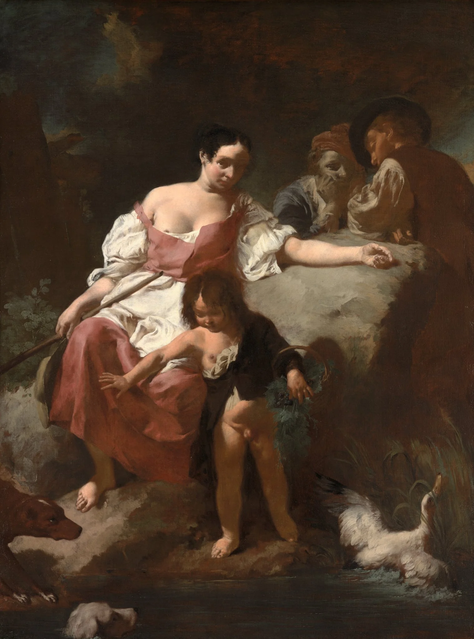 Pastoral Scene, by Giovanni Battista Piazzetta, oil, 1740