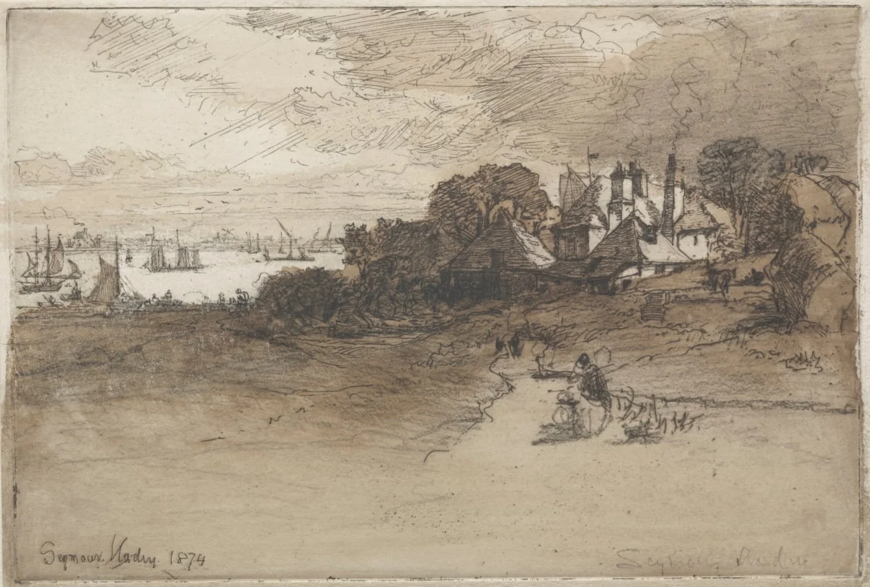 An Essex Farm, by Francis Seymour Haden, 1874