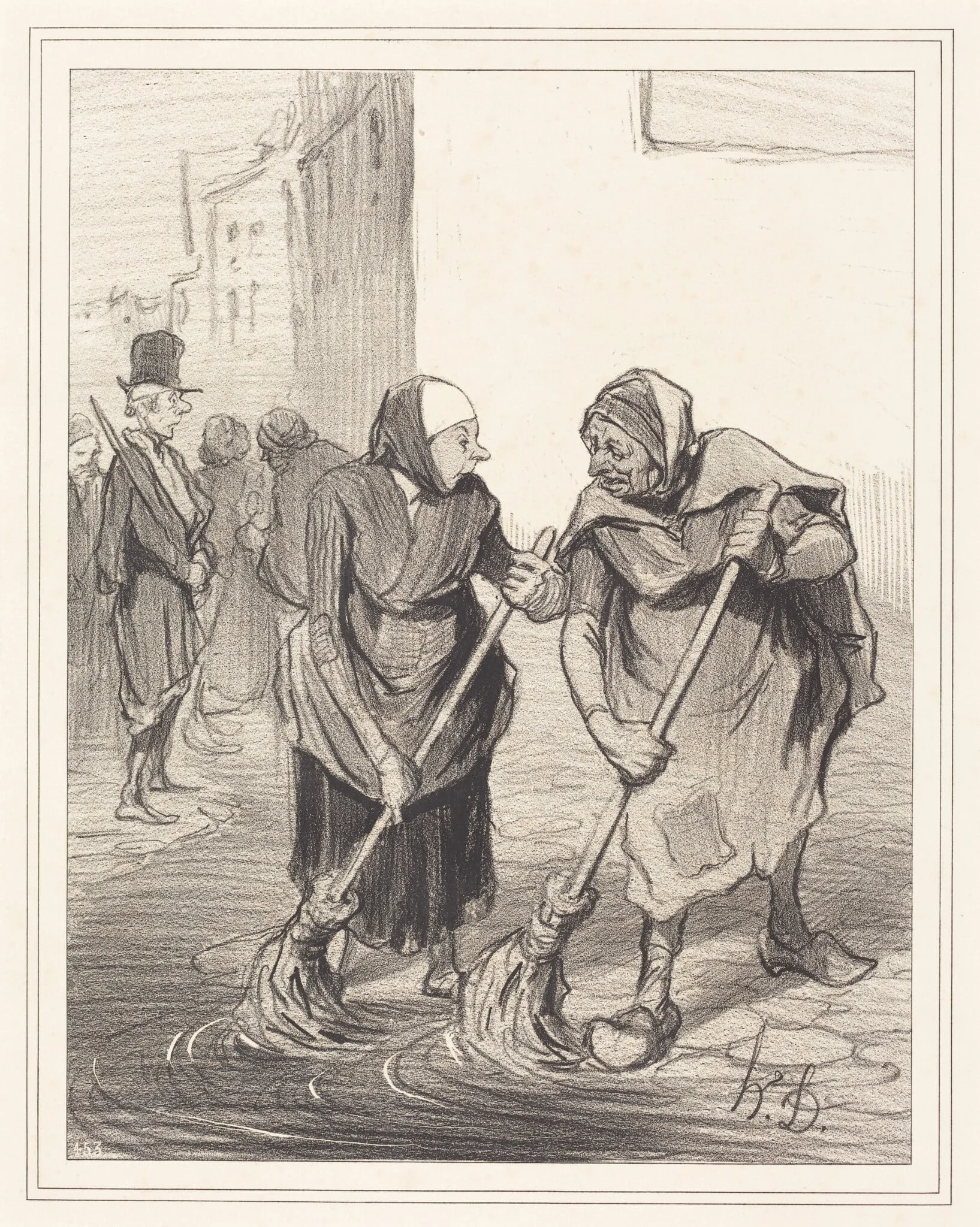 Dites donc, mame Giboulard..., by Honoré Daumier, ink, 1843