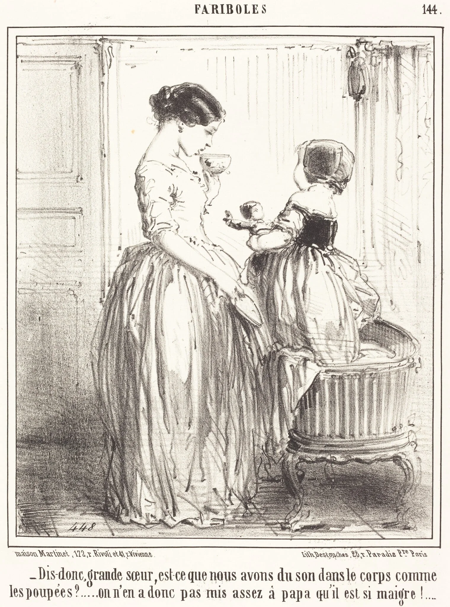 Dis-Donc, grande soeur..., by Édouard de Beaumont, ink, 1854