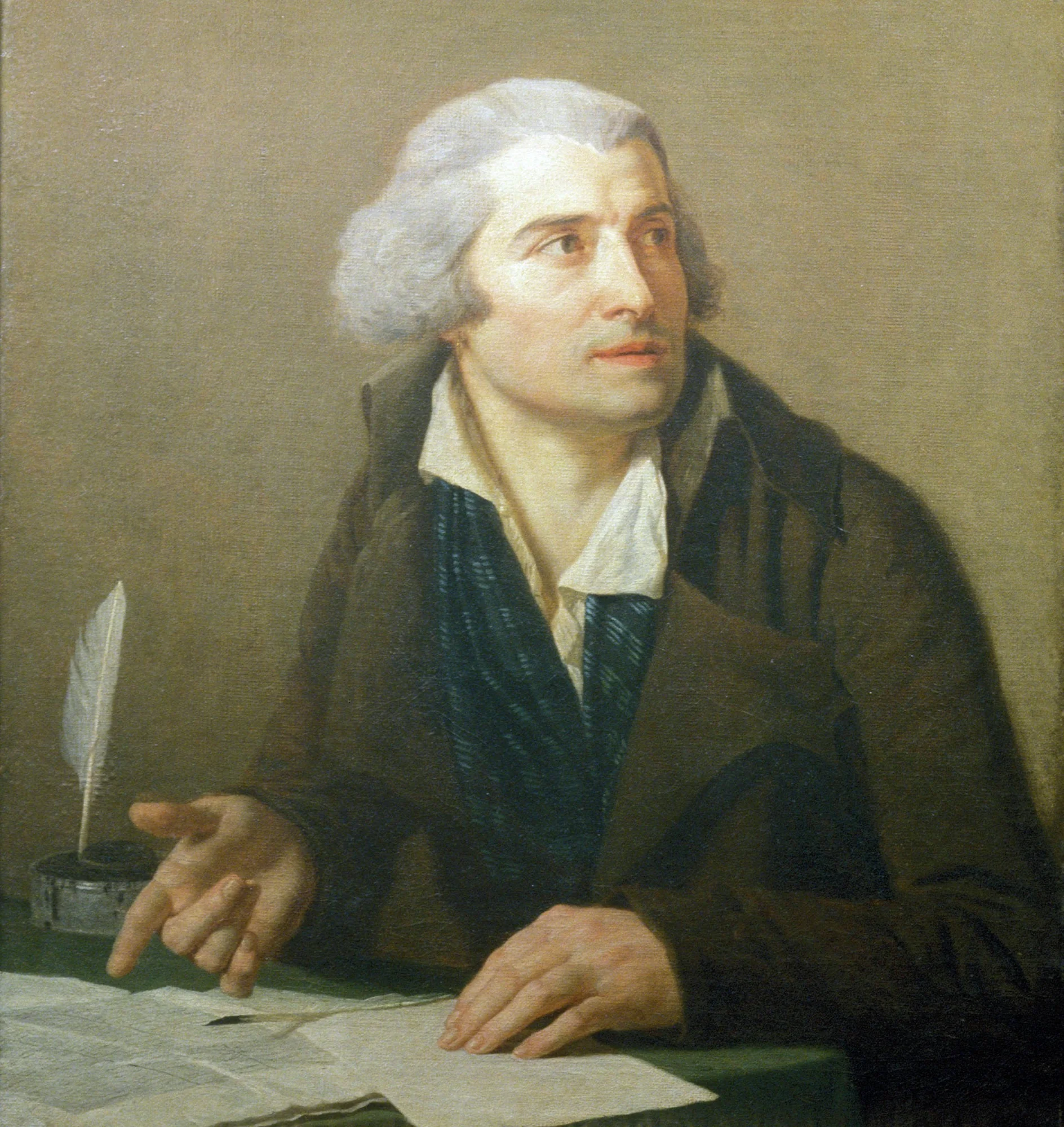 Marie Joseph Chentier, by Jean-François Hue, oil, 1797