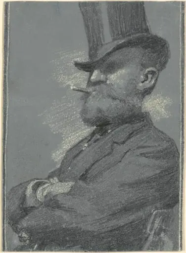 Man in Top Hat, Smoking a Cigar