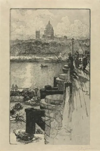 Fishermen on  a Pier, Paris