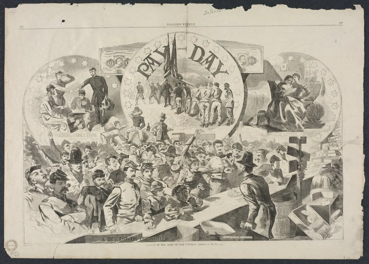 Pay Day in the Army of the Potomac, by Winslow Homer, 1863