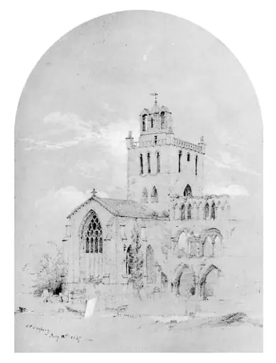 Jedburgh Abbey (from  Cropsey Album)