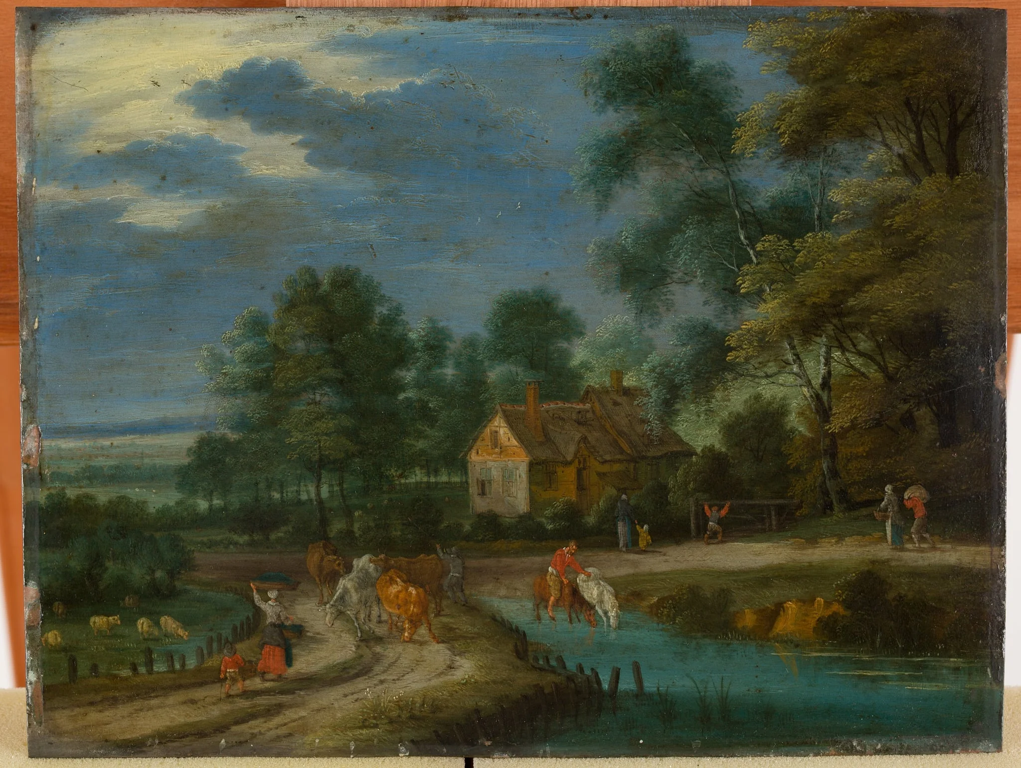 Landschaft mit Herde