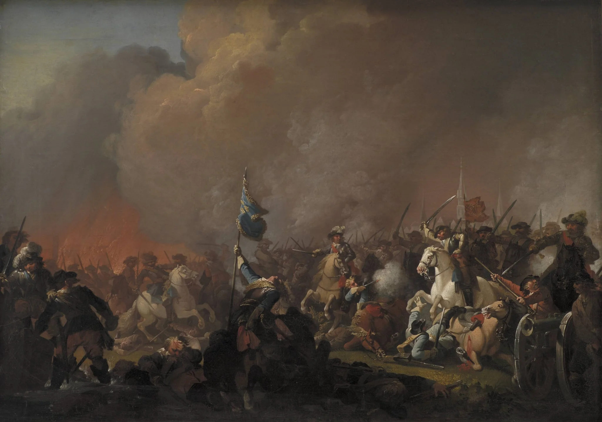 Udfaldet på Amager 1658 under Svenskekrigen 1657-60, by Unknown, 1791