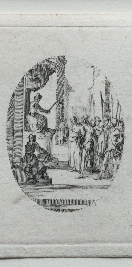 The Mysteries of the Passion:  Christ before Pilate, by Jacques Callot, 1631