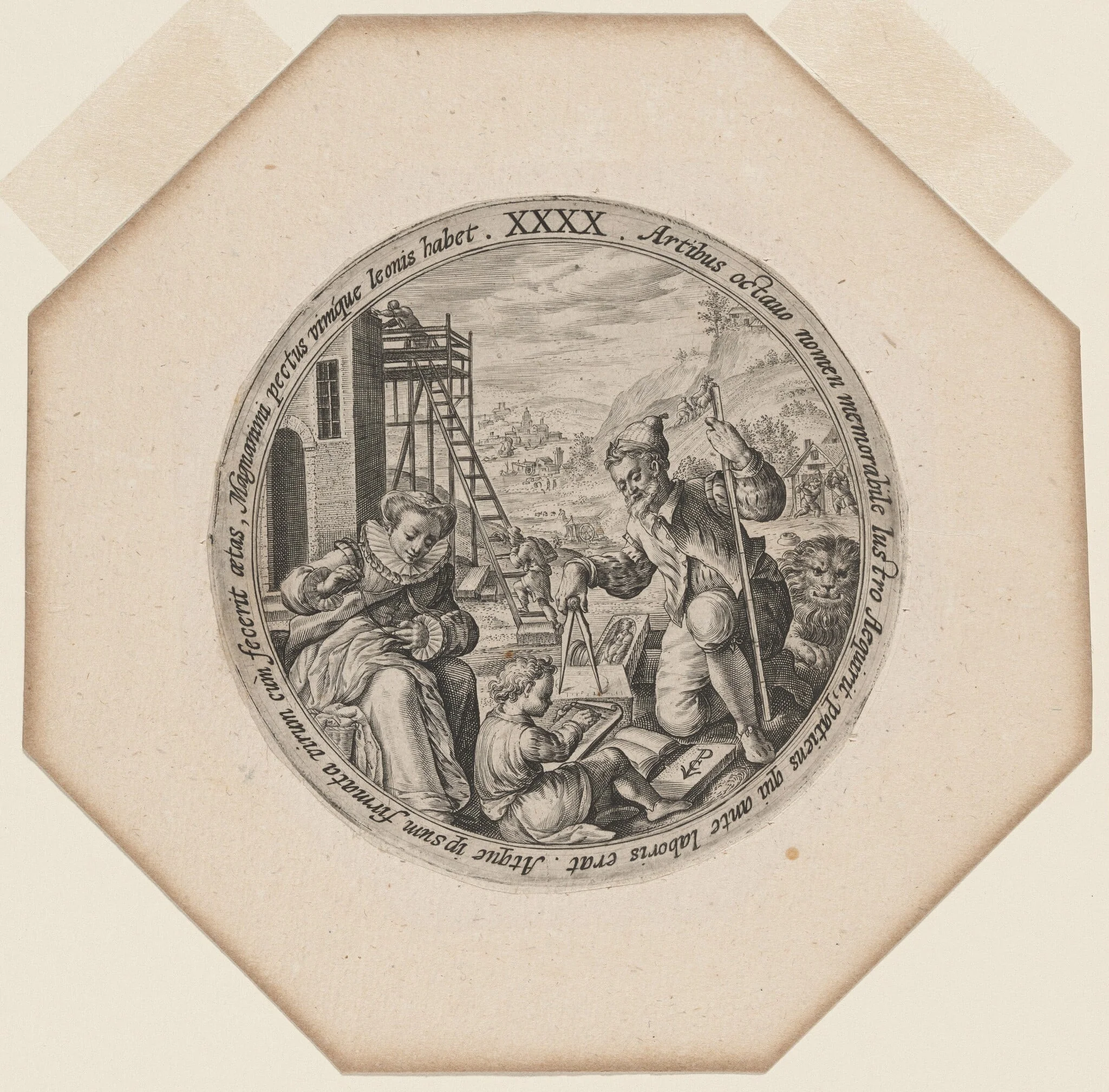 XXXX: Forty Years, by Crispijn van de Passe I, ink, 1599