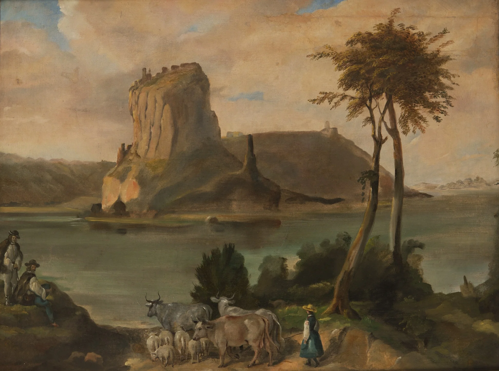 Landscape from Brittany, by Aleksander Titz, oil, 1845