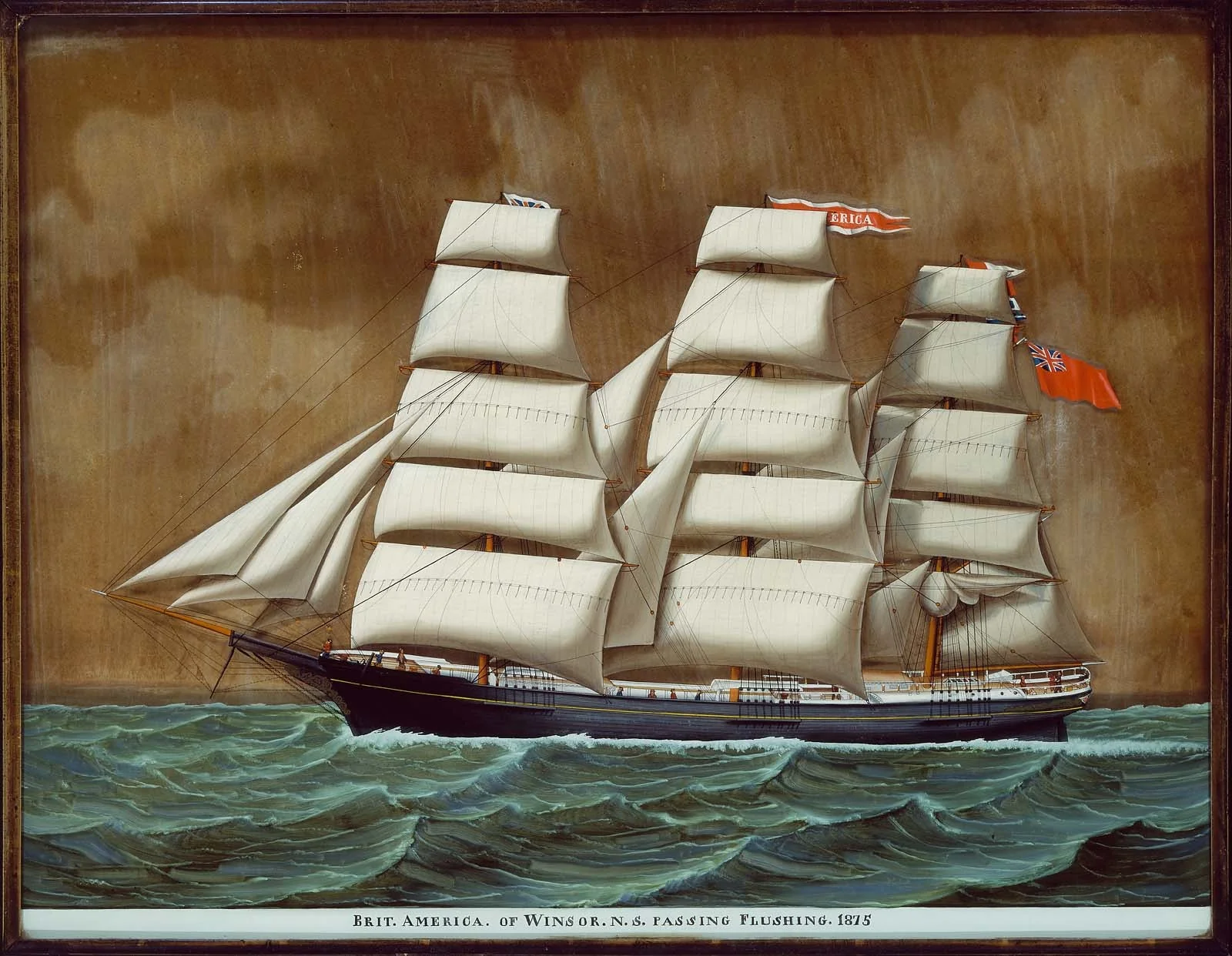 "British America" of Winsor N.S. Passing Flushing 1875