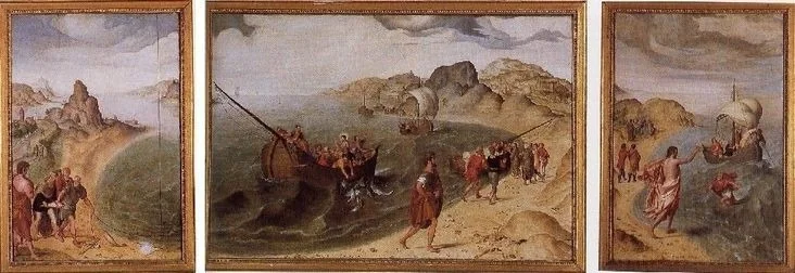 Triptiek van de Brugse visverkopers, by Pieter Pourbus, unspecified, 1563
