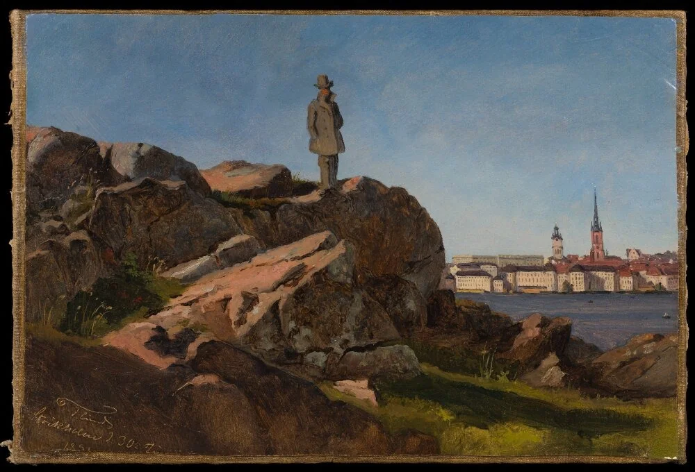 Peter Christian Skovgaard on a Rock on Kungsholmen, Stockholm, by Frederik Christian Lund, unspecified, 1851