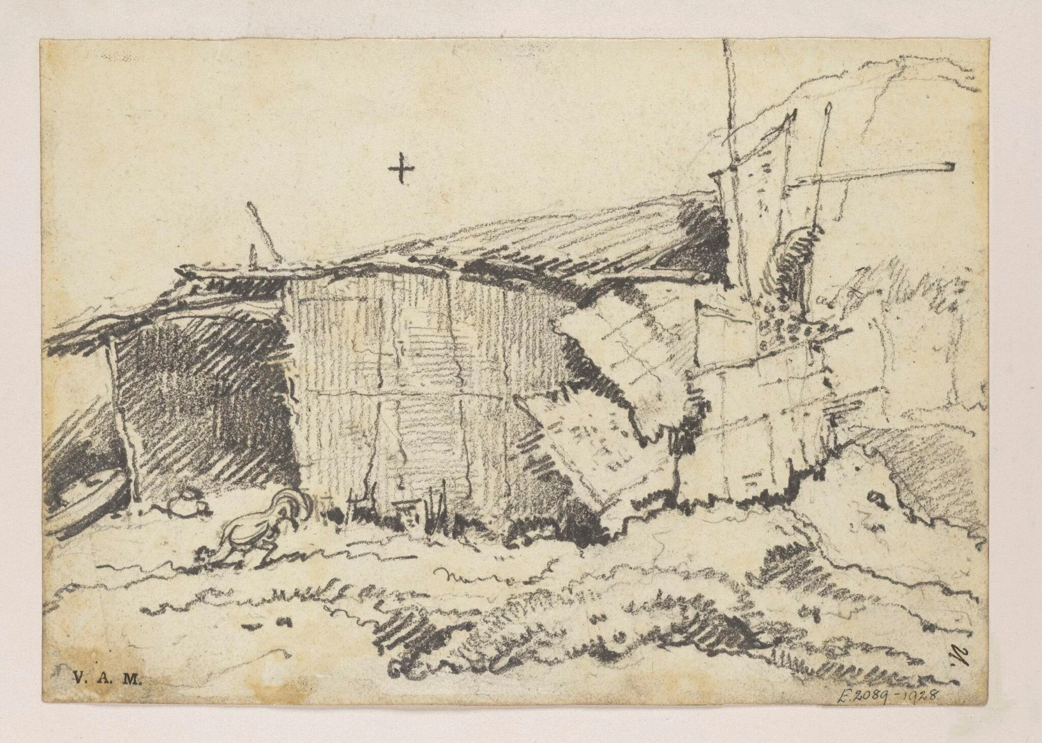 Indian village dwellings, by George Chinnery, 16