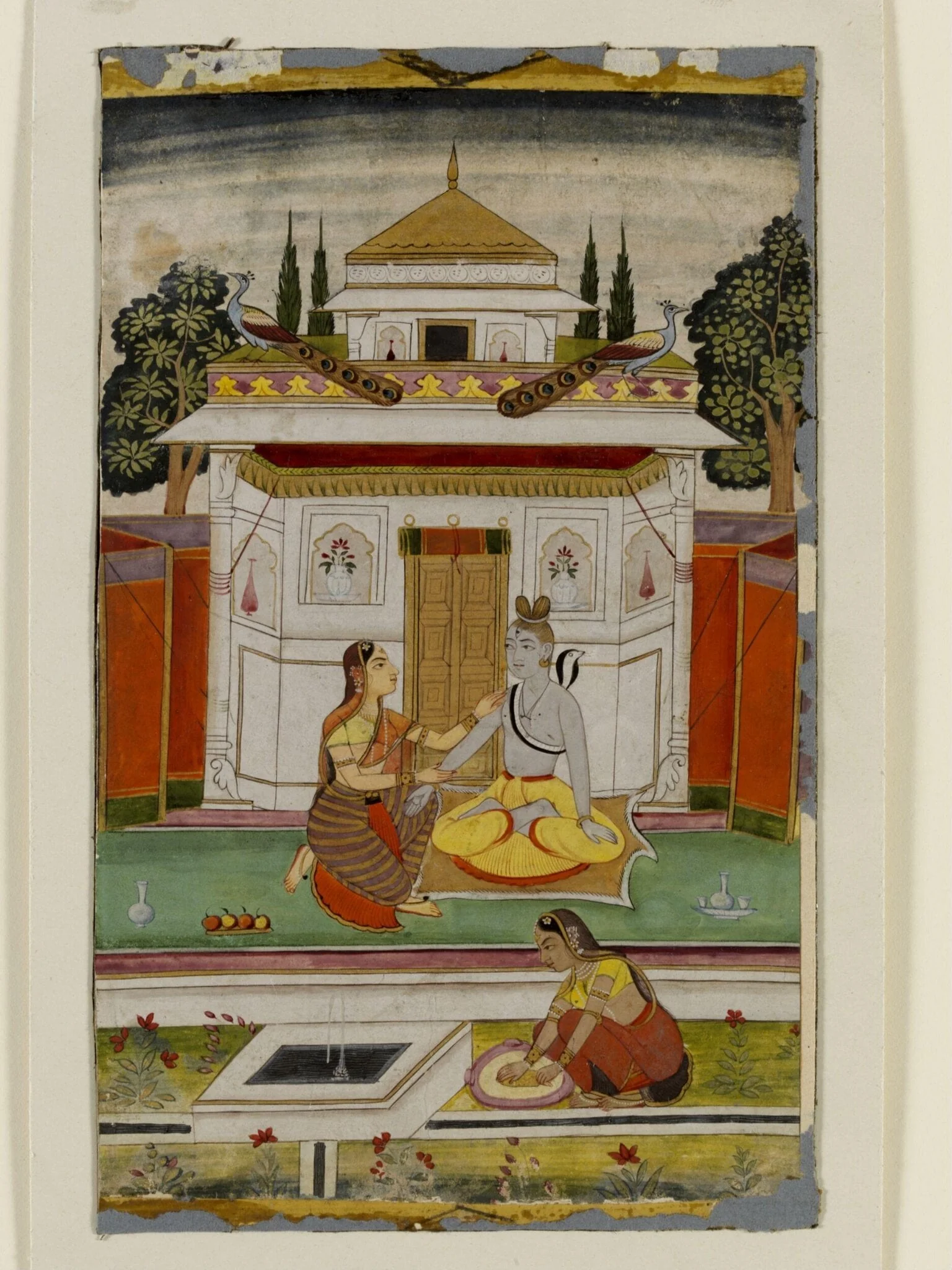 Shiva, by Unknown, paint, 1700