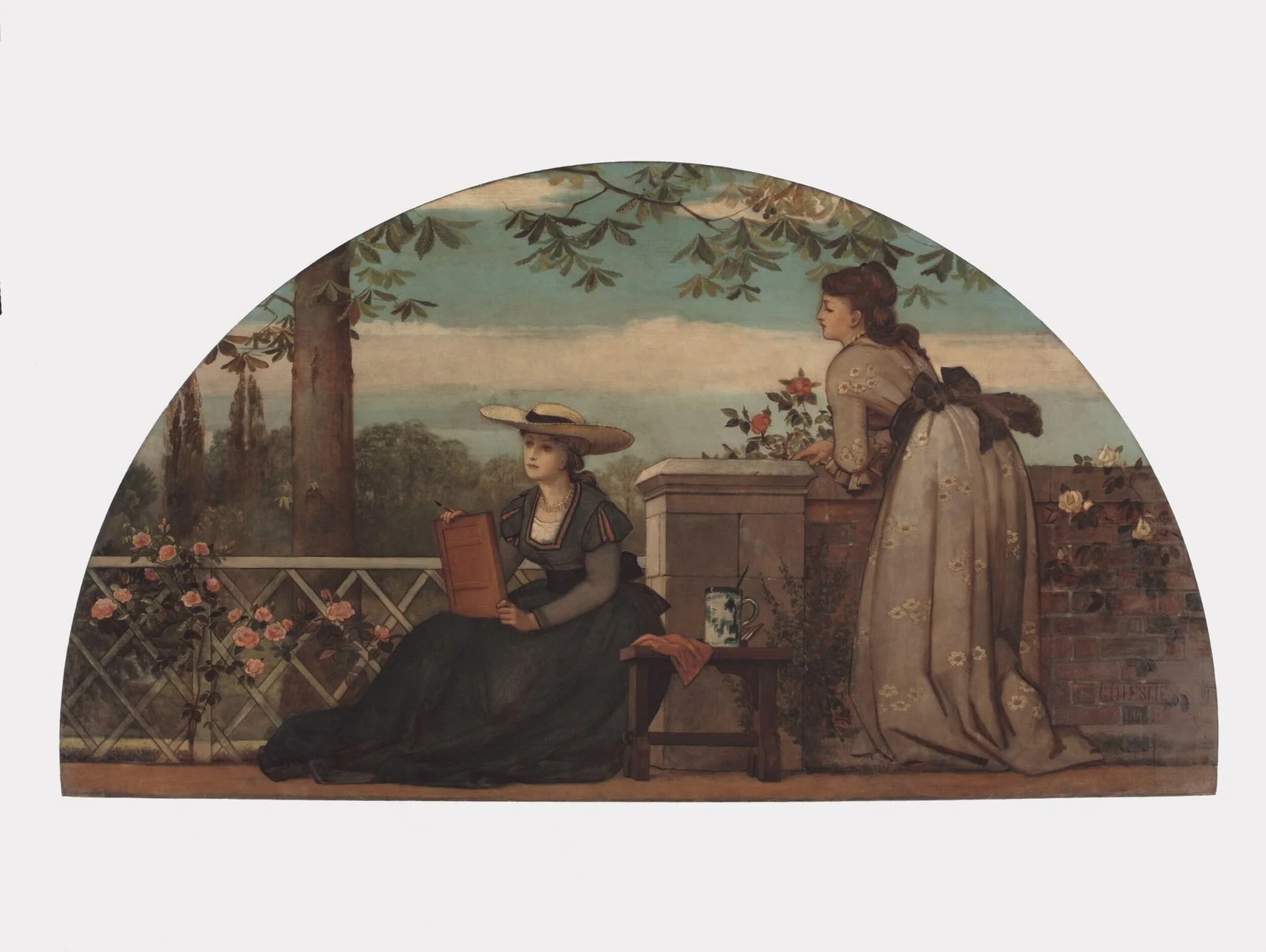 Landscape Painting, by George Dunlop Leslie, oil, 1868