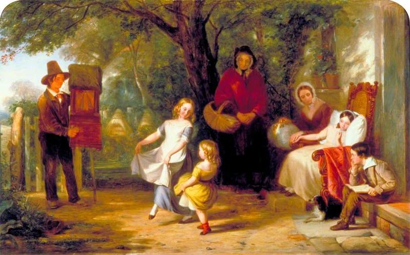 Sickness and Health, by Thomas Webster, oil, 1843