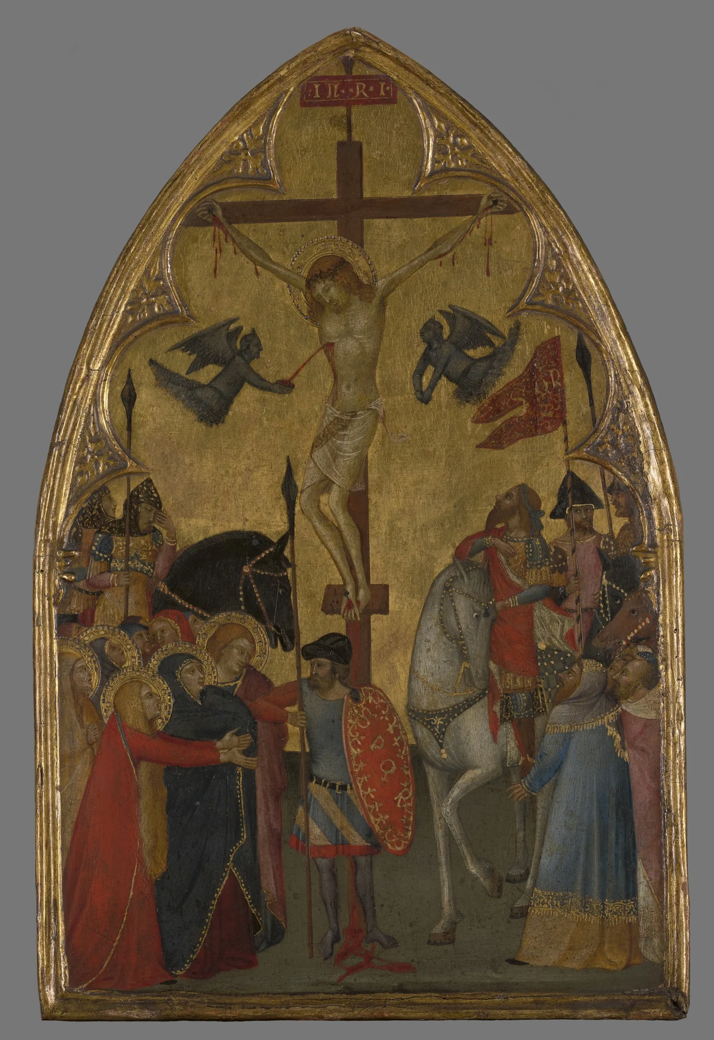 Crucifixion, by Unknown, tempera, 1350