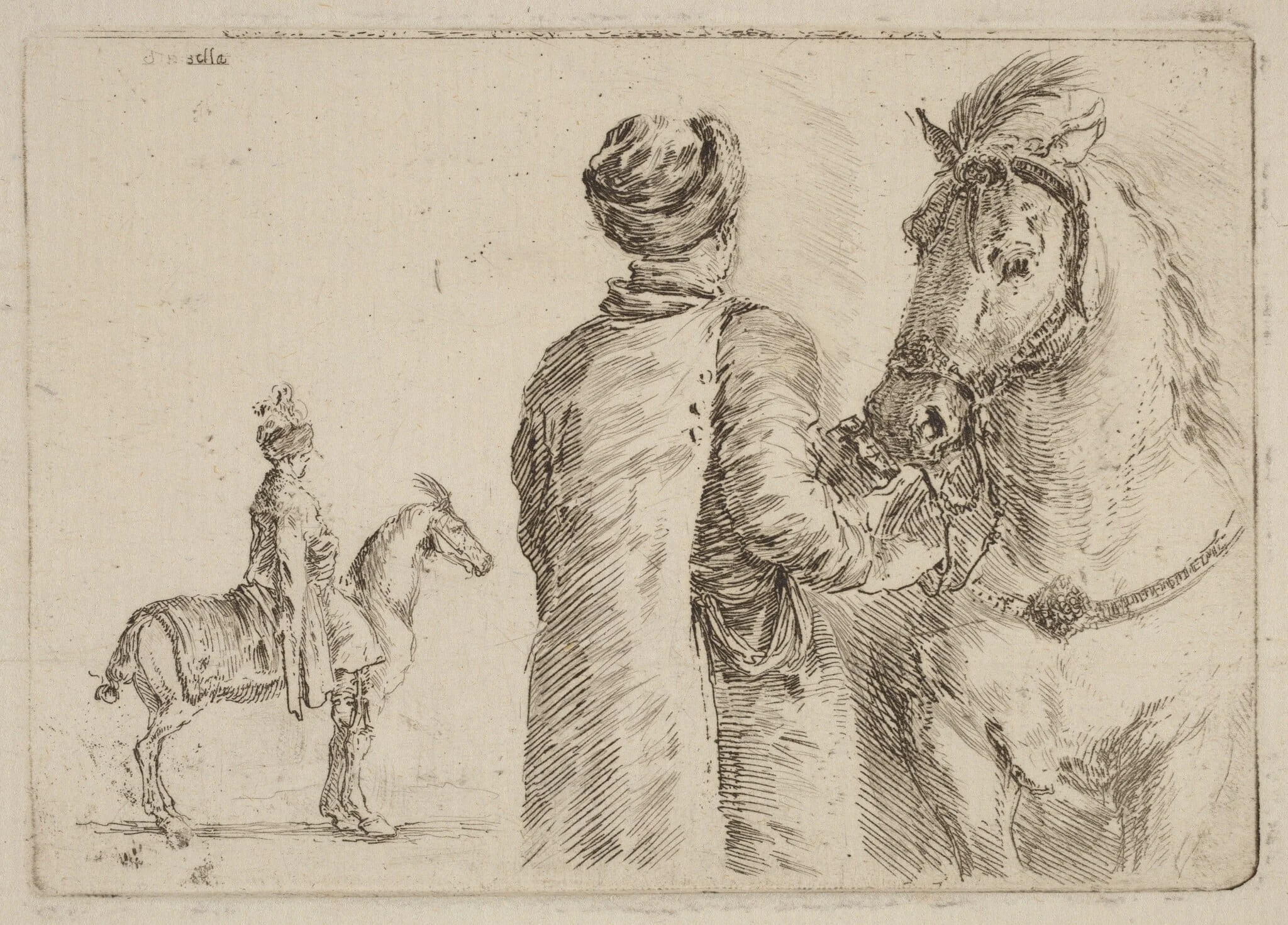 Polish Attendant Holding the Bridle of a Horse